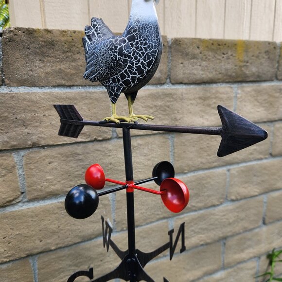 60" Weathervane Metal Murray-ROOSTER Stake, Garden Deco - Picture 3 of 4
